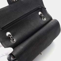 Chanel Classic Double Flap Black Leather Shoulder Bag