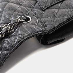 Chanel Classic Double Flap Black Leather Shoulder Bag