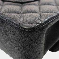 Chanel Classic Double Flap Black Leather Shoulder Bag