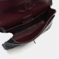 Chanel Classic Double Flap Black Leather Shoulder Bag