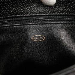 Pre Owned Chanel Black Quilted Caviar Chain Tote