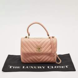 Chanel Pink Quilted Leather Small Trendy CC Top Handle Bag