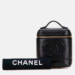 Chanel Black CC Caviar Vanity Case