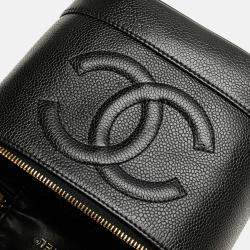 Chanel Black CC Caviar Vanity Case