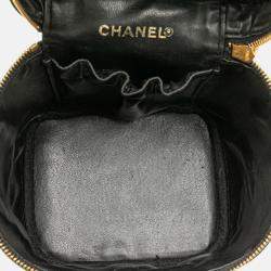 Chanel Black CC Caviar Vanity Case