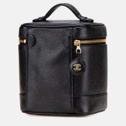 Chanel Black CC Caviar Vanity Case
