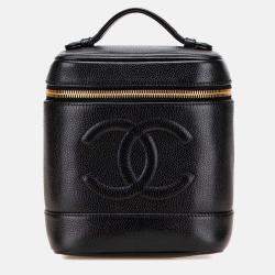 Chanel Black CC Caviar Vanity Case