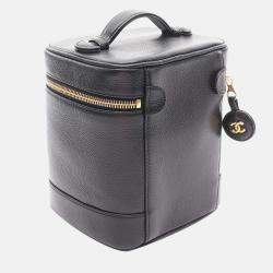 Chanel Black CC Caviar Vanity Case