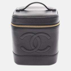 Chanel Black CC Caviar Vanity Case