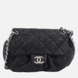 Chanel Chain Around Line Black Leather Shoulder Bag