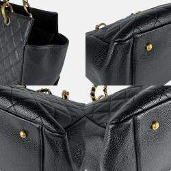 Chanel CC Timeless Black Leather Tote Bag