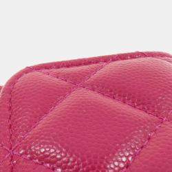 Chanel Twist Your Buttons Pink Leather Chain Clutch Bag