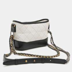 Chanel Gabrielle De Hobo Small Black/White Leather Shoulder Bag