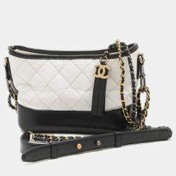Chanel Gabrielle De Hobo Small Black/White Leather Shoulder Bag