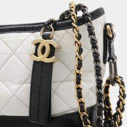Chanel Gabrielle De Hobo Small Black/White Leather Shoulder Bag