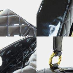 Chanel Kelly Black Patent Leather Handbag