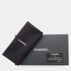 Chanel Boy Matelasse Black Caviar Leather Chain Wallet