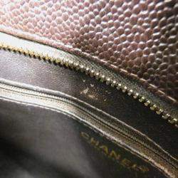 Chanel Medallion Brown Grained Calfskin Leather Tote Bag
