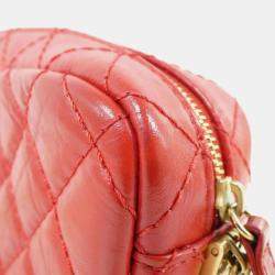 Chanel Quilted Red Calfskin Shoulder Bag