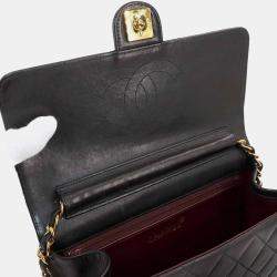 Chanel Flap CC Black Leather Chain Shoulder Bag