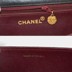 Chanel Flap CC Black Leather Chain Shoulder Bag