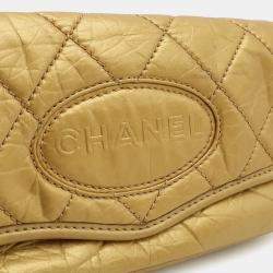 Chanel Coco Mark Gold Calfskin Leather Shoulder Bag
