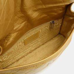 Chanel Coco Mark Gold Calfskin Leather Shoulder Bag
