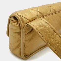 Chanel Coco Mark Gold Calfskin Leather Shoulder Bag
