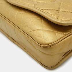 Chanel Coco Mark Gold Calfskin Leather Shoulder Bag