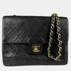 Chanel Flap Black Lambskin Shoulder Bag
