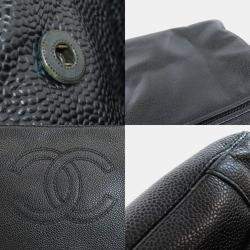 Chanel CC Black Grained Calfskin Tote Bag