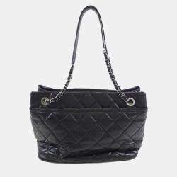  Chanel Timeless CC Black Calf Leather Tote Bag