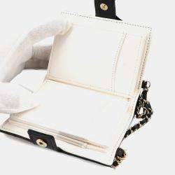 Chanel Matelasse Chain Shoulder Business Card Holder/Card Case Holder Leather Black Gold Metal Fittings Book