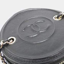 Chanel Quilted Mini Round Vanity Clutch with Chain