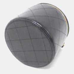 Chanel Quilted Mini Round Vanity Clutch with Chain