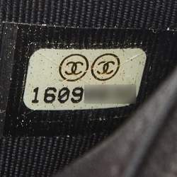 Chanel Black Quilted Patent Leather CC Wallet On Chain