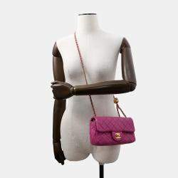 Chanel Mini Matelasse Single Flap Cocoball Chain shoulder Bag Purple Lambskin Size 20
