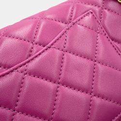 Chanel Mini Matelasse Single Flap Cocoball Chain shoulder Bag Purple Lambskin Size 20