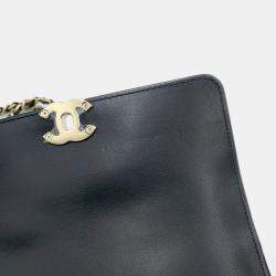 Chanel Black Patent Leather Top Handle Bag