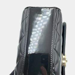 Chanel Black Patent Leather Top Handle Bag