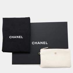 Chanel Shopping Deauville Ecru Red Blue Cotton Leather Tote Bag