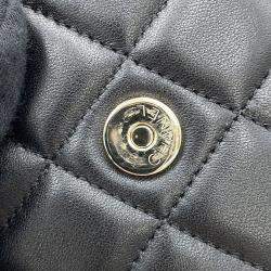 Chanel Black Lambskin Leather Clutch Bag