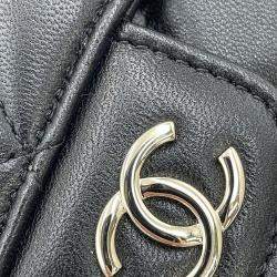 Chanel Black Lambskin Leather Clutch Bag