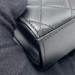 Chanel Black Lambskin Leather Clutch Bag