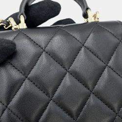 Chanel Black Lambskin Leather Clutch Bag