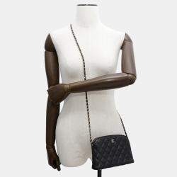 Chanel Matelasse Chainclutch Bag Black Caviar Leather