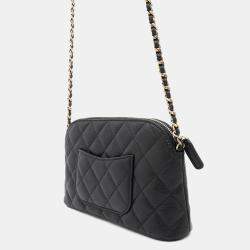 Chanel Matelasse Chainclutch Bag Black Caviar Leather