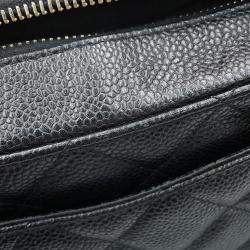 Chanel Matelasse One Belt Bag Black Caviar Leather