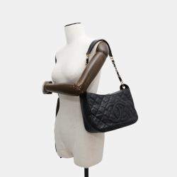 Chanel Matelasse One Belt Bag Black Caviar Leather