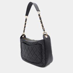 Chanel Matelasse One Belt Bag Black Caviar Leather